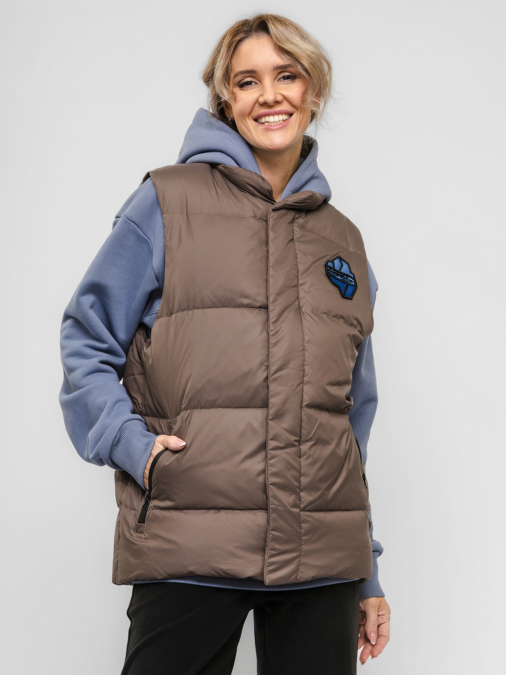 Жилет "НОХО" утеплённый, унисекс, цвет "Прибрежный туман"