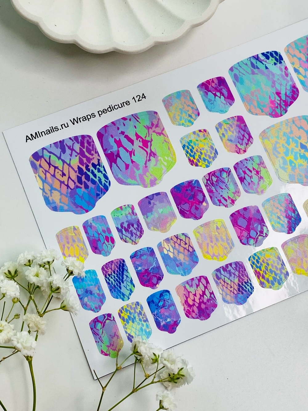 Aminails Wraps pedicure 124