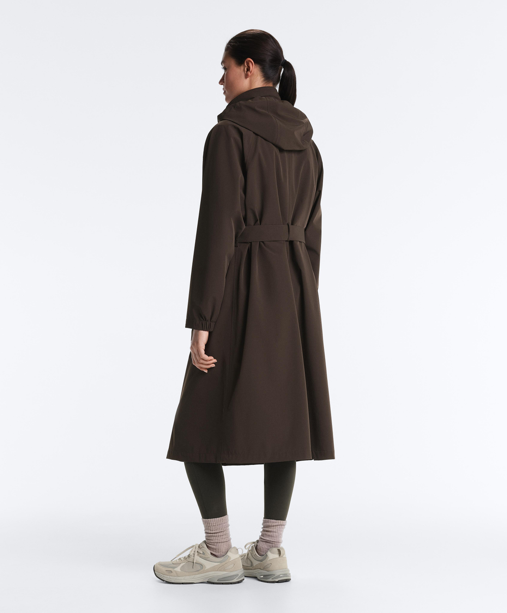 Oysho Ультралегкий плащ с водонепроницаемостью 10 000 мм, коричневый