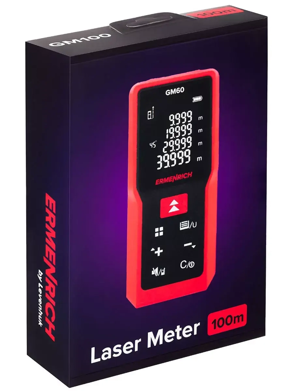 Рулетка лазерная Ermenrich Reel GM100