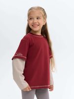 Лонгслив "Будь рядом" с контрастными рукавами