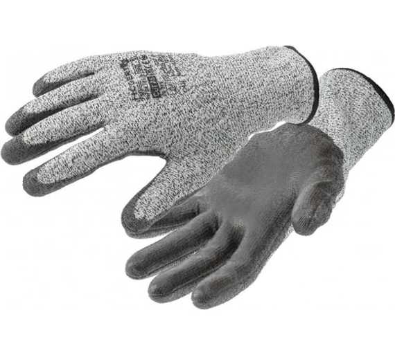 Перчатки рабочие с защитой от порезов покрыты полиуретаном HPPE FUHSE Högert, арт. HT5K763