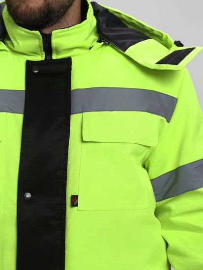 Костюм зимний "Дорожник-Ультра" полукомбинезон (лимон/черный)