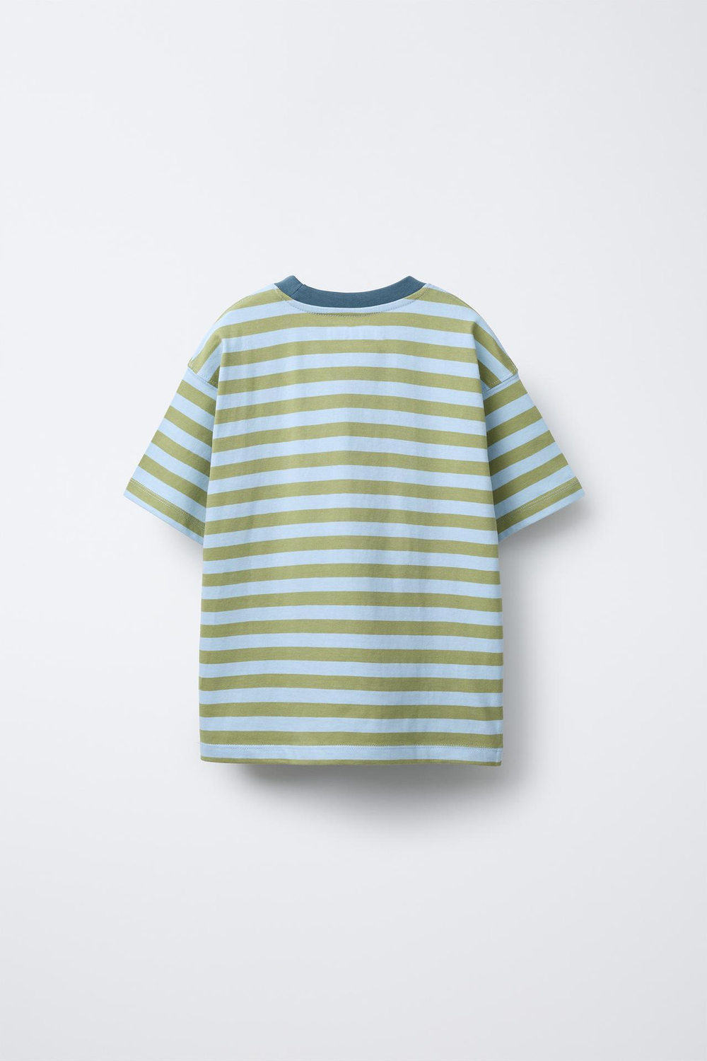 ZARA ФУТБОЛКА В ПОЛОСКУ, ЗЕЛЕНЫЙ