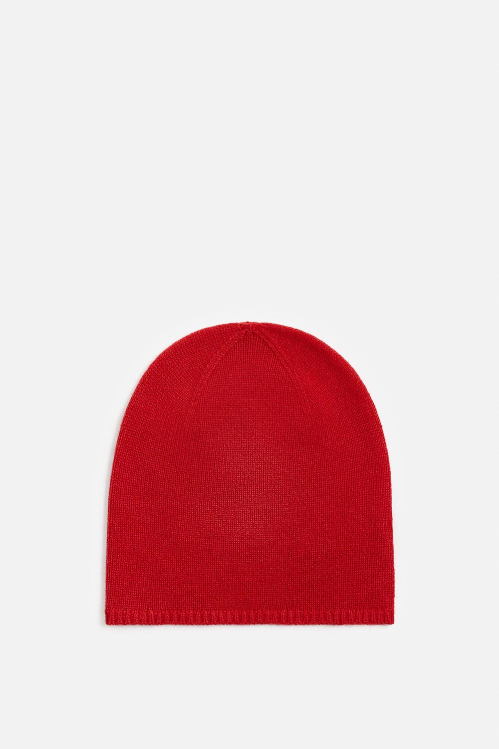 ZARA ШАПКА ИЗ ШЕРСТИ И КАШЕМИРА, КРАСНЫЙ