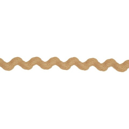 Тесьма отделочная  "ЗИГ-ЗАГ", 5 мм, цв.014 т.песочный