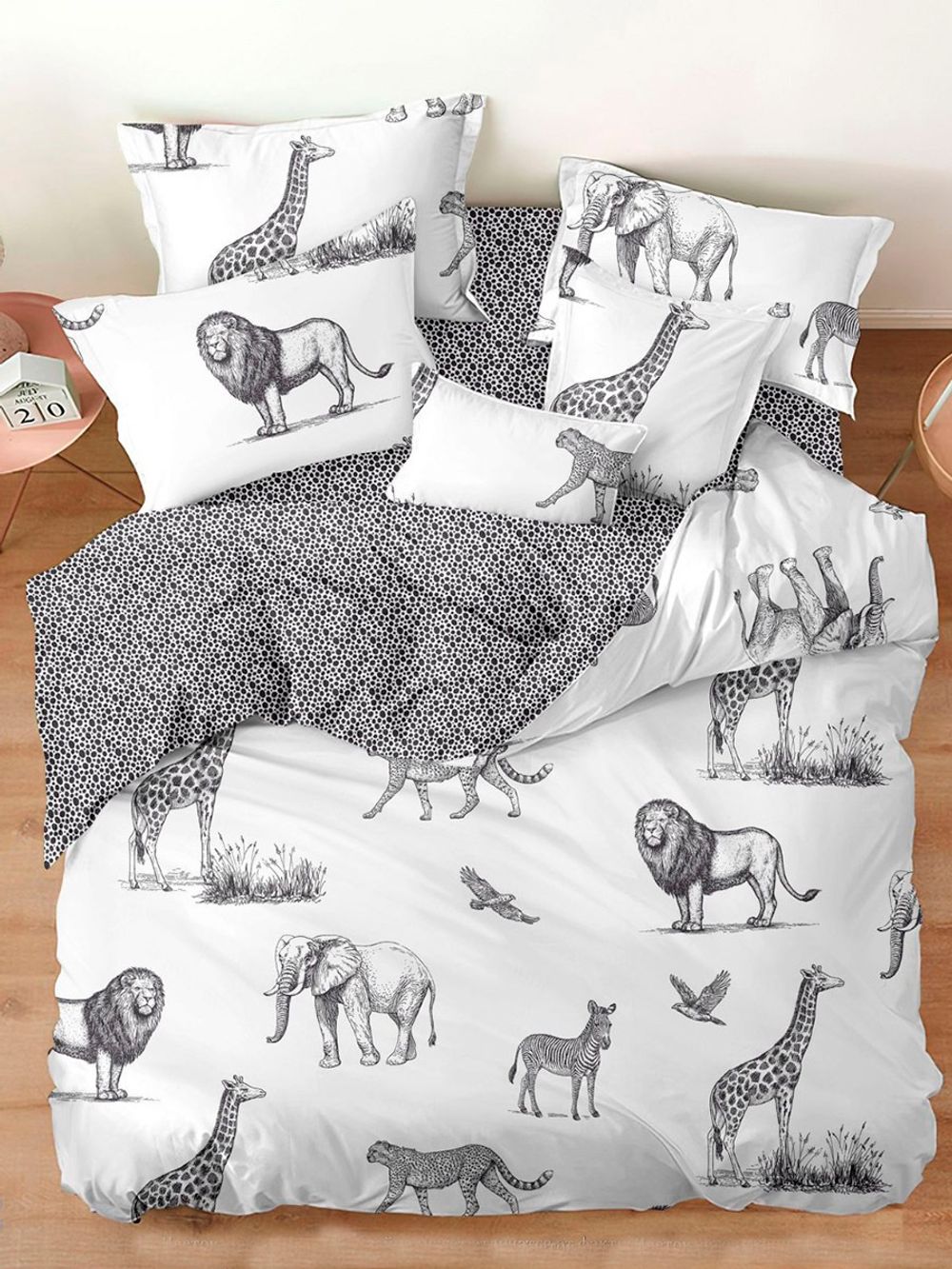 Наволочка комплект 2шт поплин Сказка "Бонго (компаньон)" 50x70 см на молнии