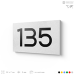 Номер на дверь 135, табличка на дверь для офиса, квартиры, кабинета, аудитории, склада, белая 120х70 мм, Айдентика Технолоджи