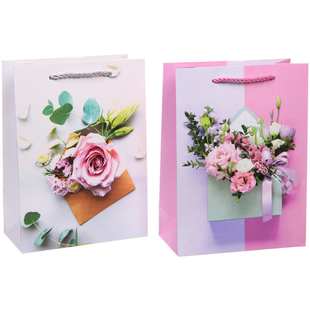 Пакет подарочный «Счастье!» 18*24*8.5 см, микс