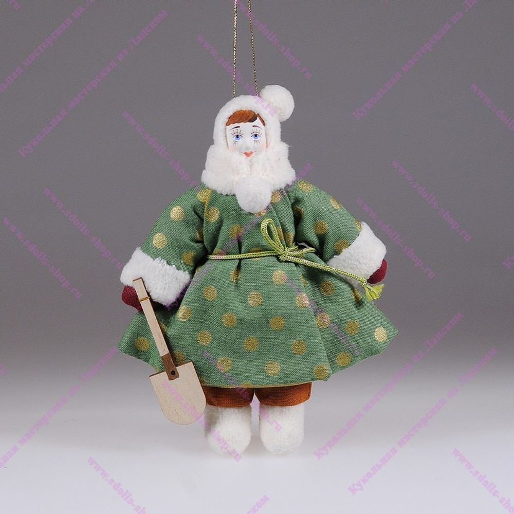 Ёлочная кукла Девочка с лопаткой