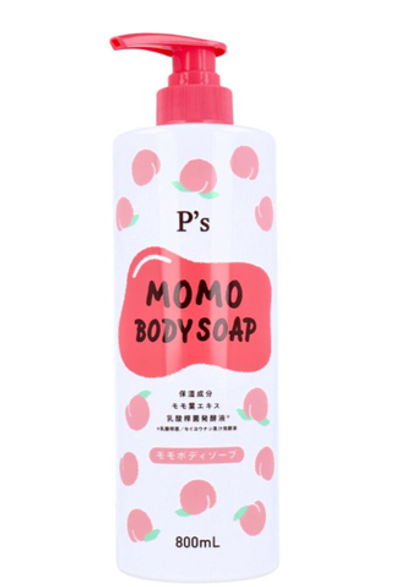 Гель для душа с экстрактом персика 800 мл Kumano P's Momo Body Soap