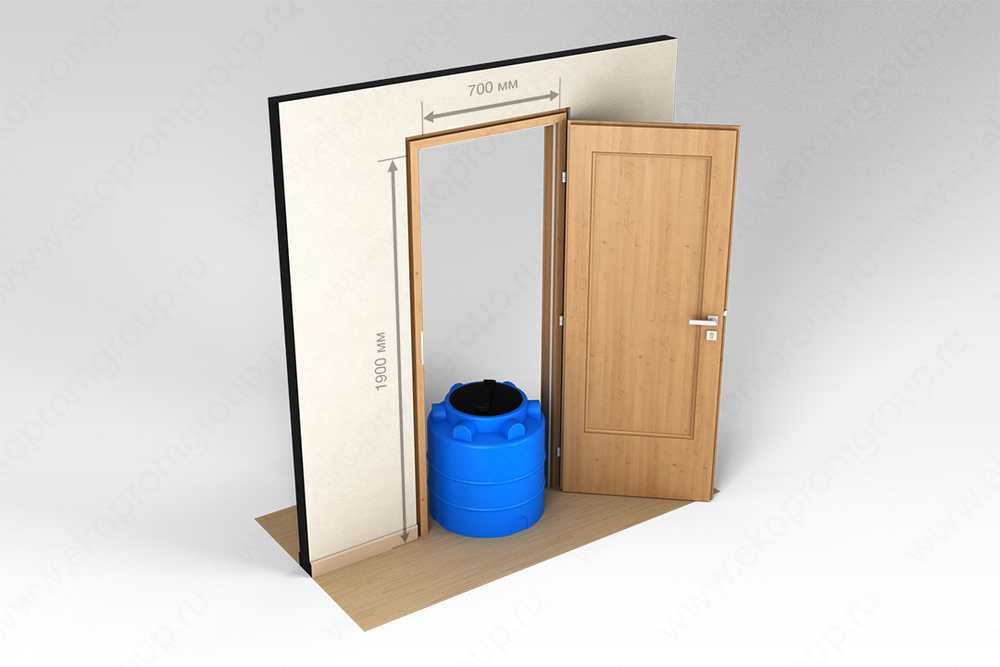 Емкость пластиковая пищевая ЭкоПром ЭВЛ-Т 100 л. вертикальная (58x58x65см;черный) - арт.555613