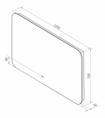 АДХИЛ -1200х700 Зеркало Led, ореол с бесконт.сенс., холод.подсветка с подогревом (Бурже ЗЛП530)