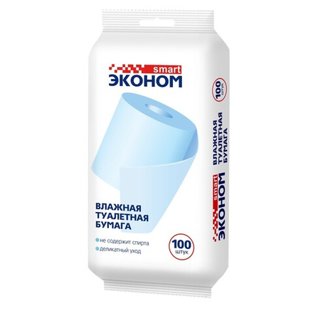 Smart Эконом Влажная туалетная бумага 100шт