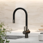 Смеситель для кухни Sancos Lucia с гибким изливом, цвет вороненая сталь/черный, арт. SC4004GG