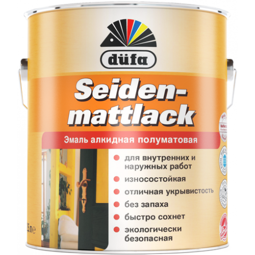 ДЮФА эмаль акрил для дерева и металла   п/мат базаЗ 750 гр