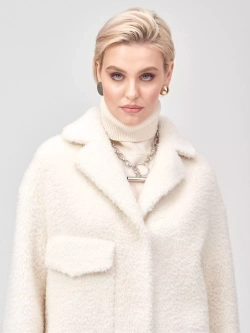 Шуба женская из овечьей шерсти мериноса, SilverFox (арт. S1138rm023bz)