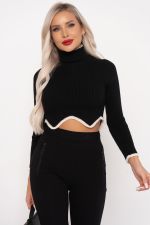 Джемпер кашемировый (черный) Дж11-262/4 Nikol