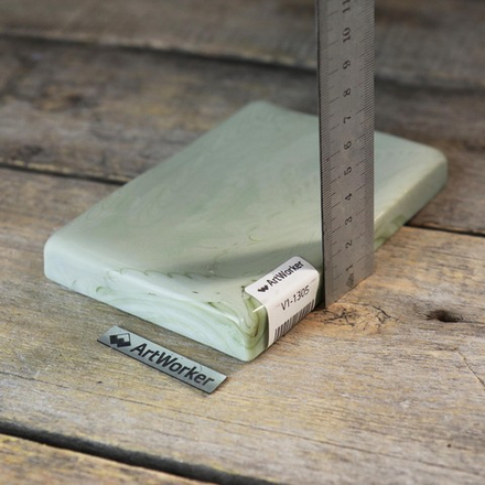 Смальта серо-зелёного цвета, 600 гр, в кирпичиках V1-1305