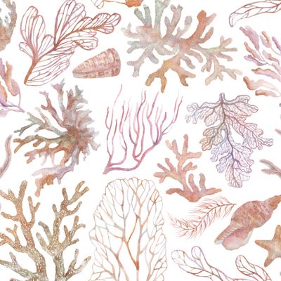 Морской принт с кораллами
