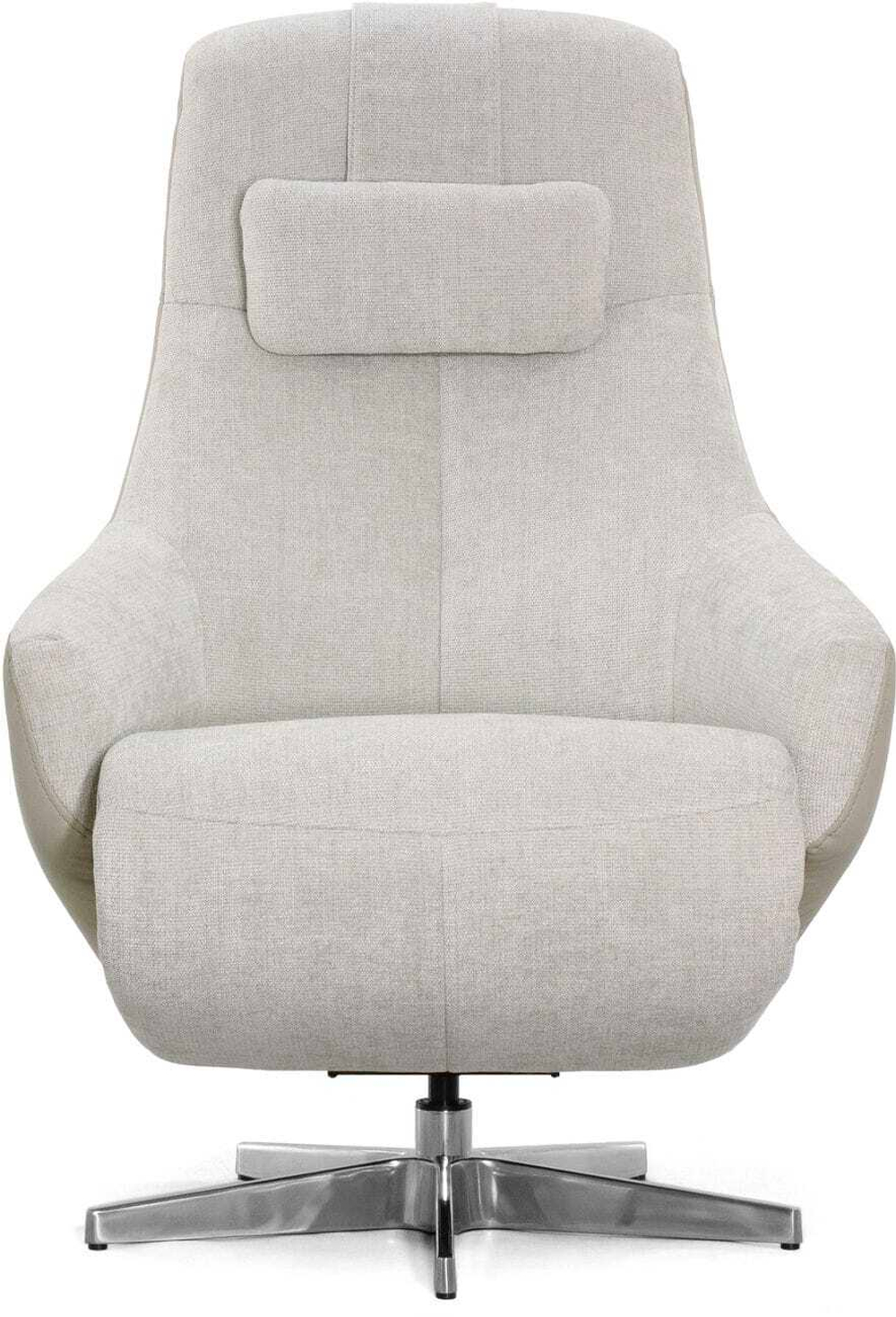 Кресло реклайнер Relax LIVE 4137, 3 мотора, обивка STEAM 101 BEIGE/TRIBU 0753-0855 PEARL, основание алюминий