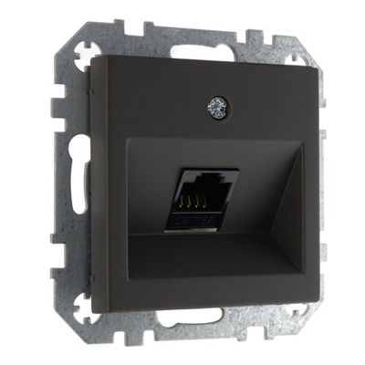 Розетка компьютерная кат 6 LIREGUS RETRO IKL-001-01.R/ON59 шоколад матовая