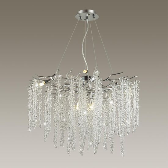 5004/8 HALL ODL23 637 серебристый/прозрачный металл/хрусталь Люстра G9 8*40W BANCHE