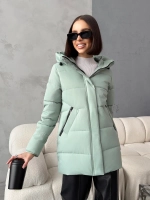 Куртка демисезонная с капюшоном удлиненная