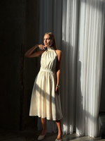 Платье Полли миди молочное