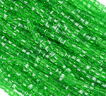 БВ021НН4 Хрустальные бусины квадратные, цвет: зеленый, размер 4 мм, кол-во: 44-45 шт.