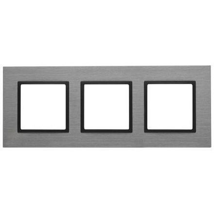Рамка 3-м 14-5203-42 металл Elegance титан+антрацит ЭРА Б0034558