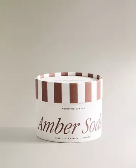 ZARA HOME АРОМАТИЧЕСКАЯ СВЕЧА AMBER SODA (150 Г)