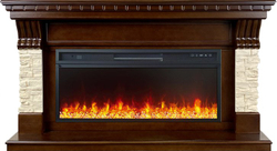 Каминокомплект Denver - Темный дуб / Бежевый (Ширина 1500 мм) с очагом Vision 42 LED