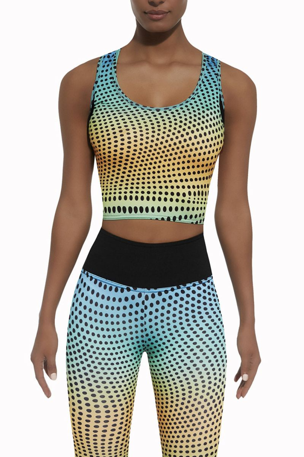 Разноцветная майка для фитнеса Wave в горох (Размер: S) (Цвет: разноцветный)