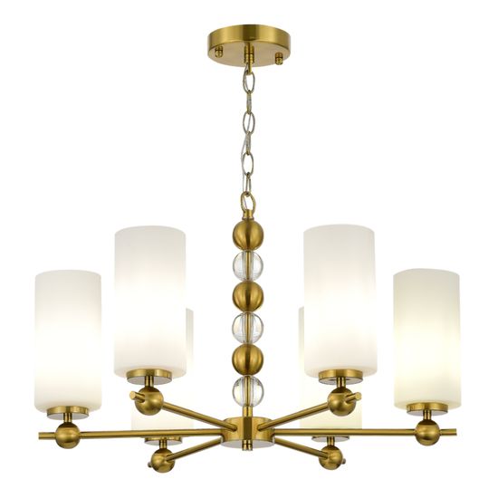 SL2003.303.06 Светильник подвесной ST-Luce латунь/белый E27 6*40W AURORA