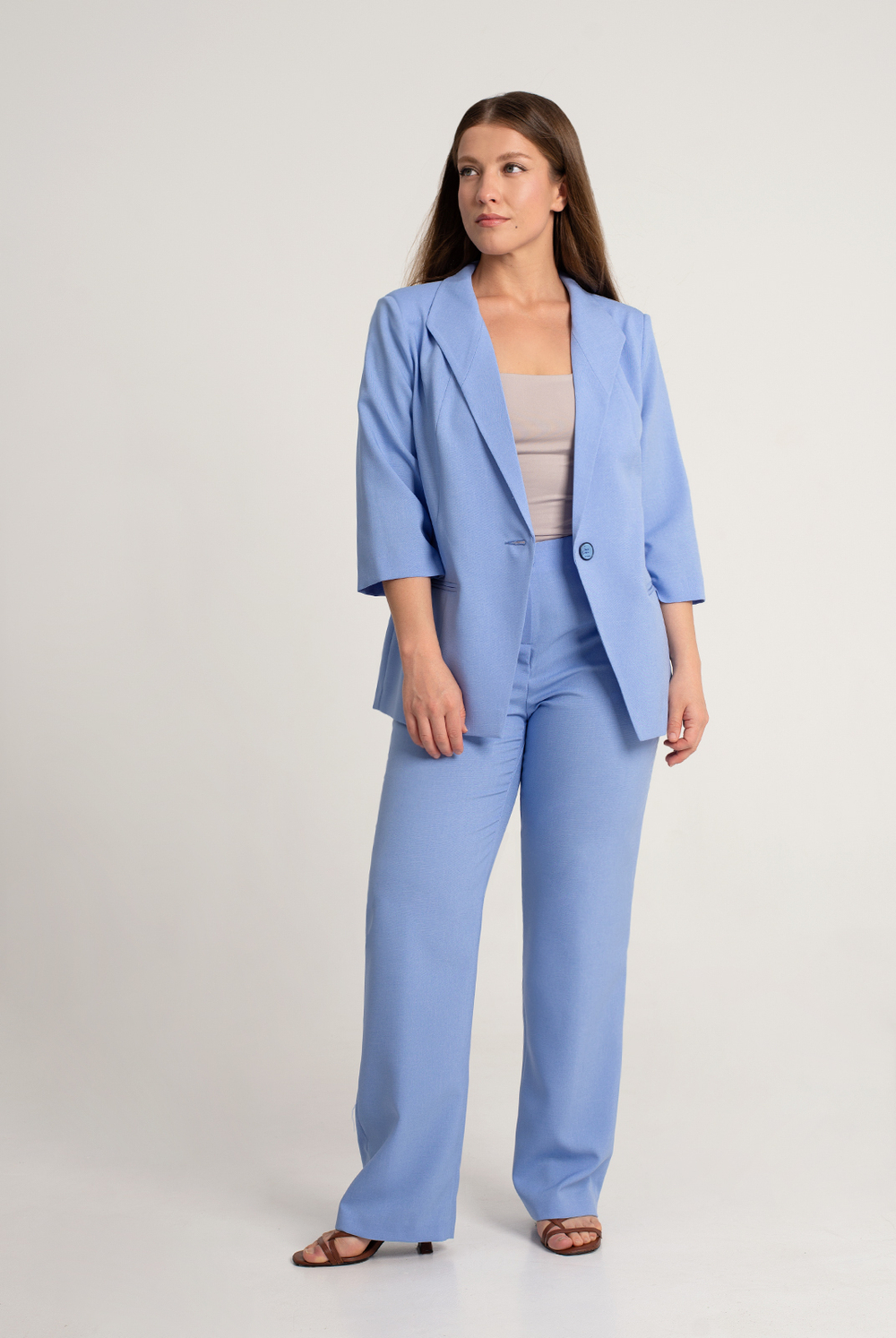 Брюки женские 04Л, сизый #38Сиз0204Л