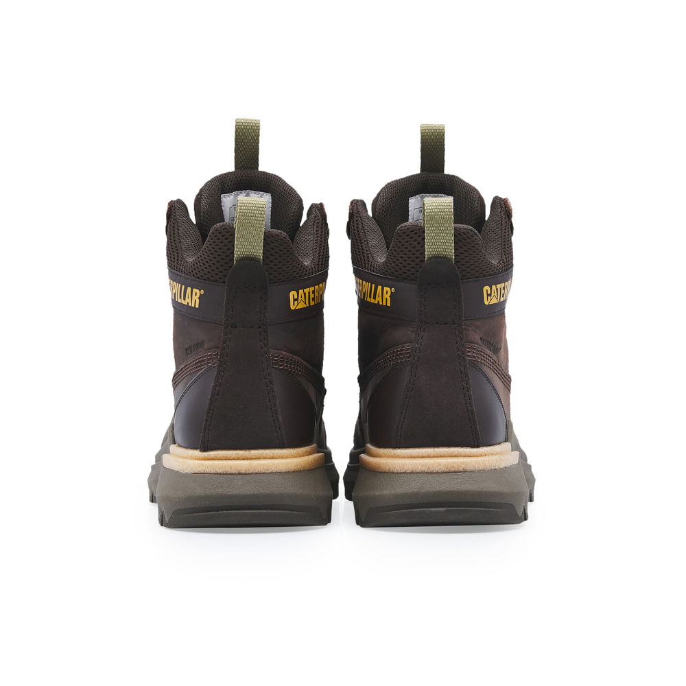 CAT Work Boots Men"s Dark Brown