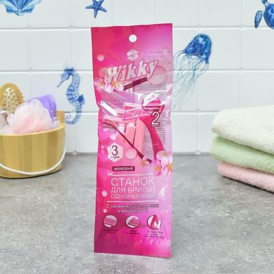 Станки для бритья 3шт "Wikky" женские