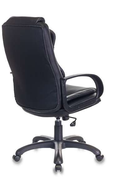 Кресло руководителя Бюрократ CH-839 черный Leather Black эко.кожа крестов. пластик