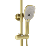 Душевая стойка Grossman Mercury 500.K35.10.320 с верхним душем,ручной лейкой и смесителем,золото сатиновый,1 место