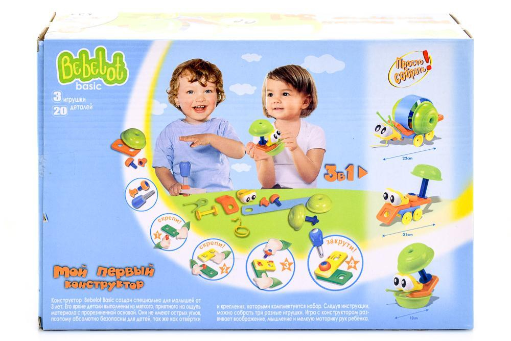 Мой первый конструктор Bebelot basic 3 в1 - Улитка
