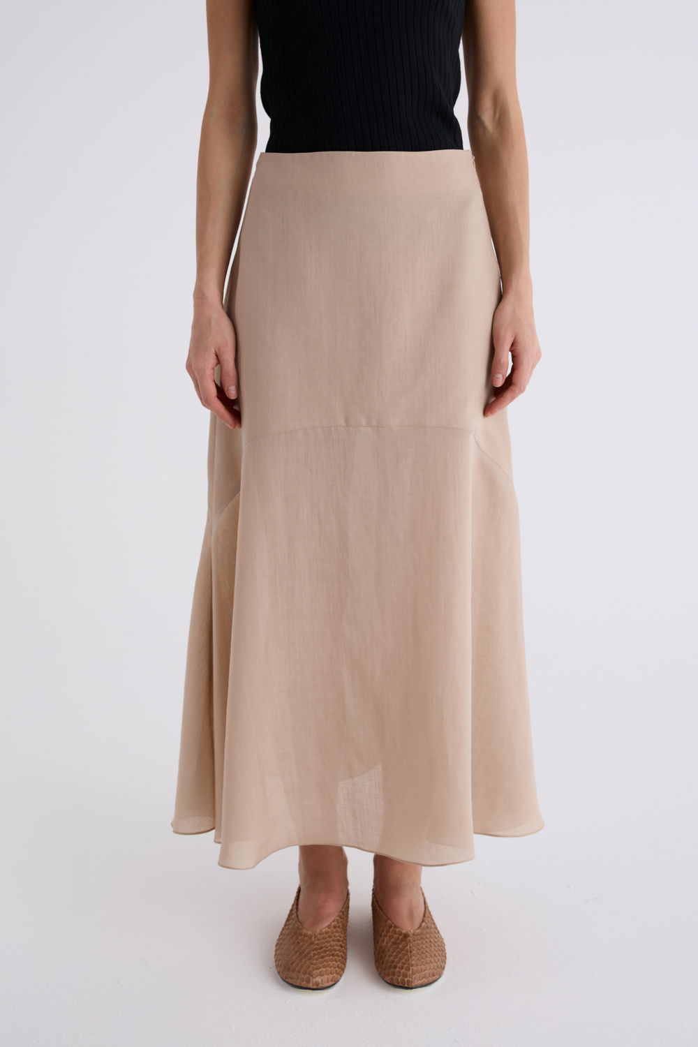 Юбка Волна из рами и тенселя