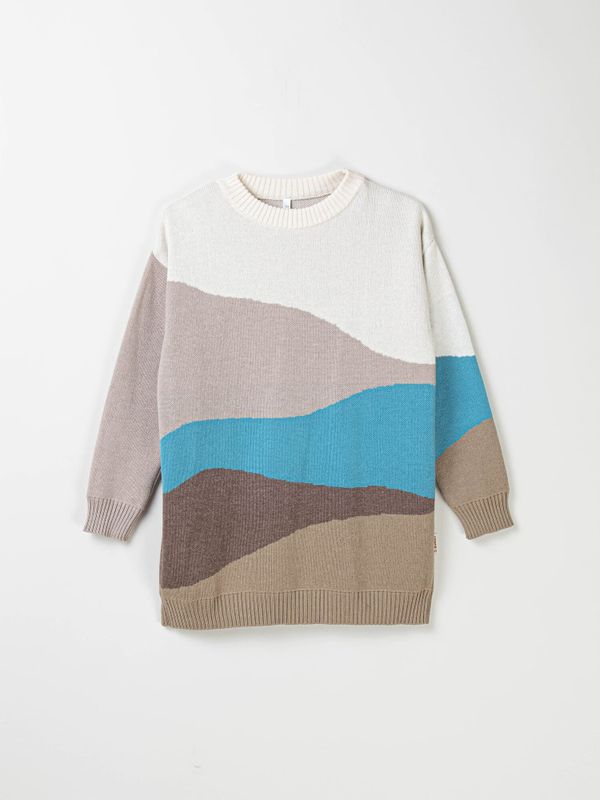 Джемпер вязаный удлиненный 