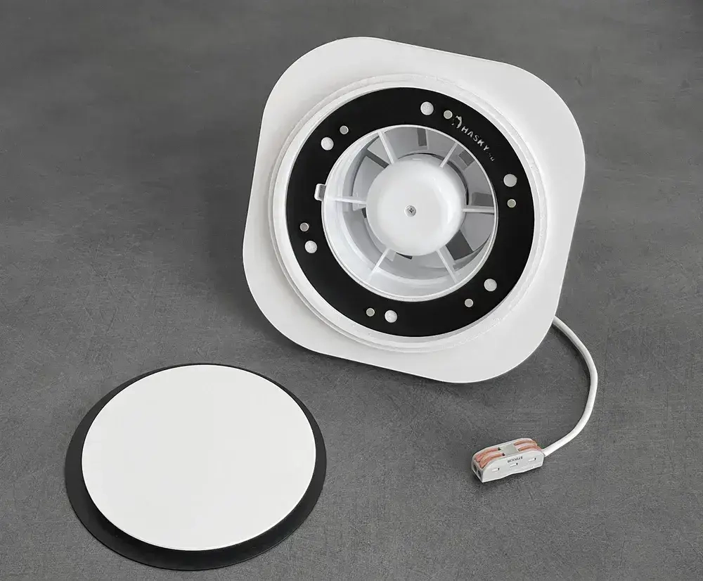 Решетка магнитная теневая вентиляционная с вентилятором D150