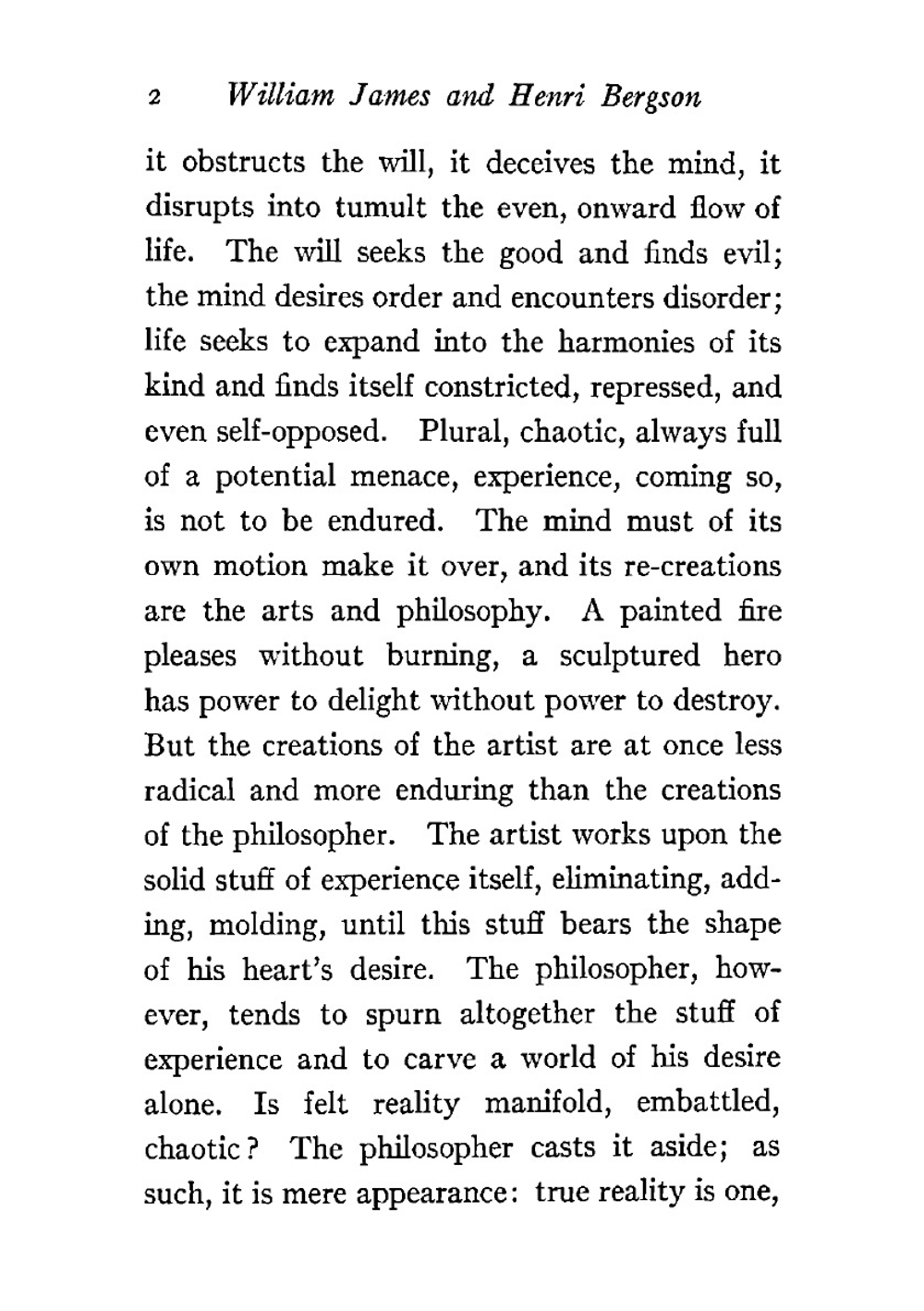 William James and Henri Bergson; a study in contrasting theories of life | Horace Meyer Kallen