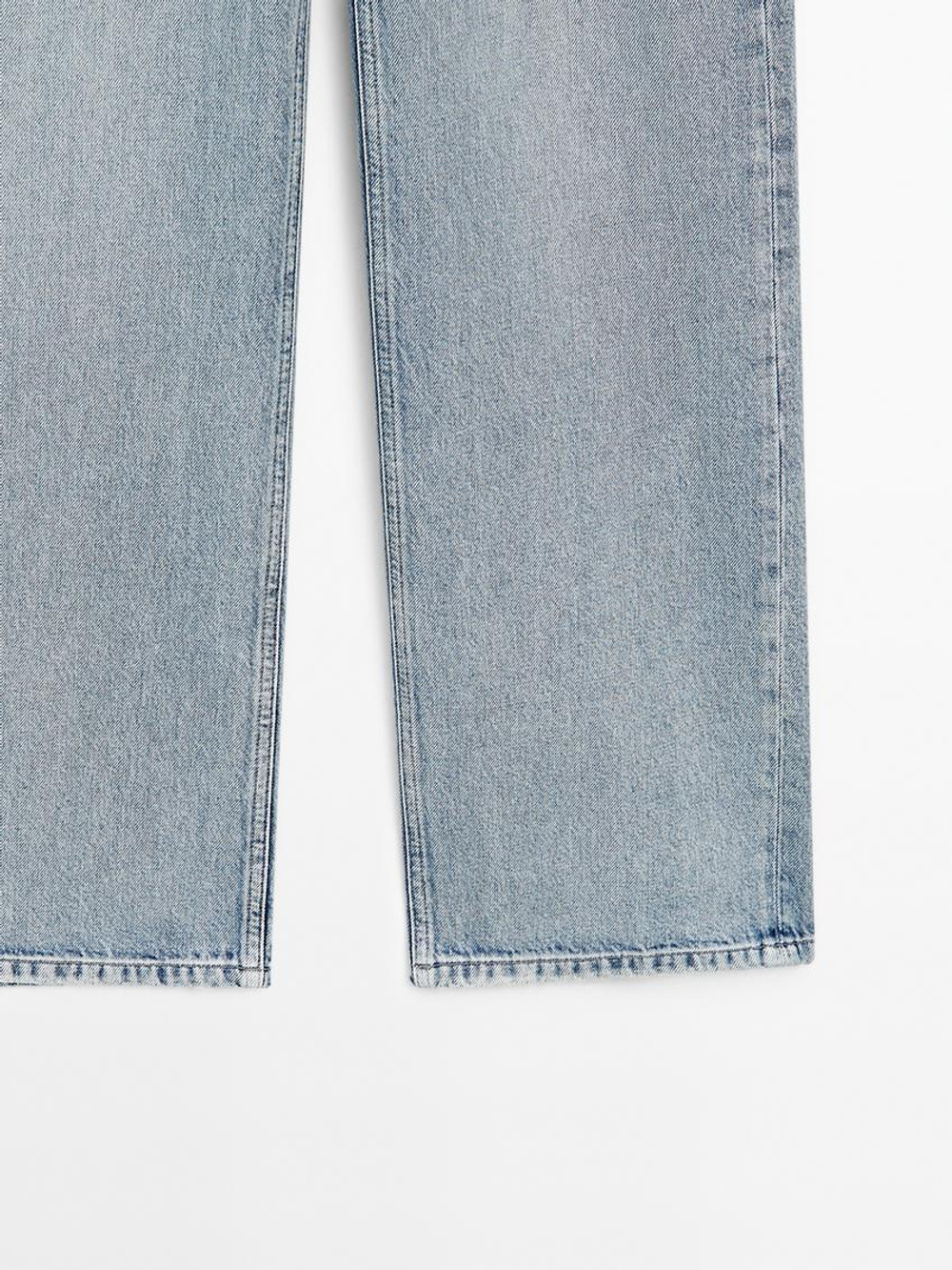 Massimo Dutti Широкие джинсы со средней посадкой, голубой