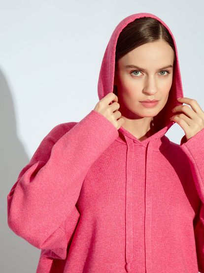 Женский свитер розового цвета из вискозы - фото 5