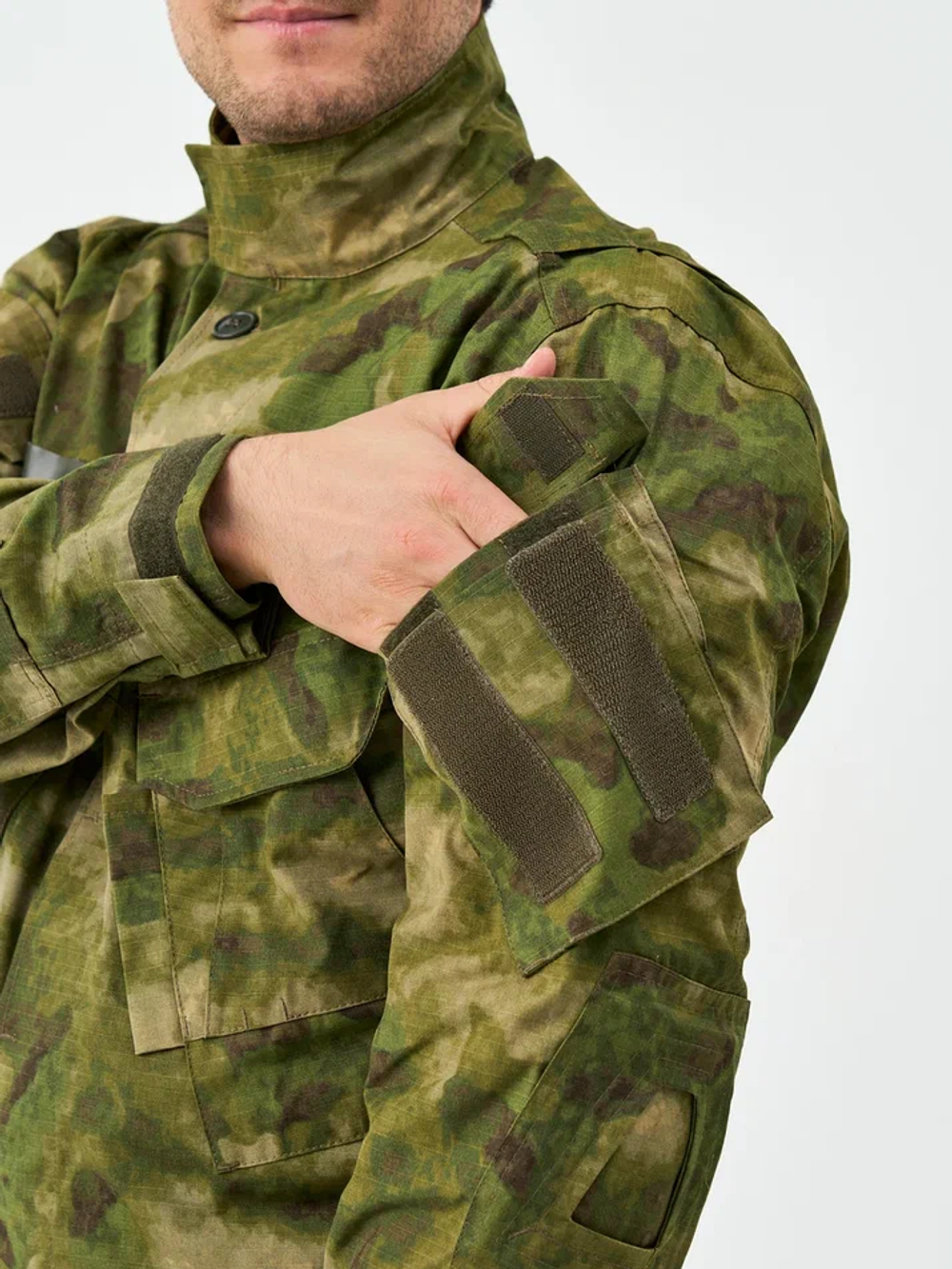 Куртка тактическая GEN 3 COMBAT ATACS FG (ГЕН 3 КОМБАТ АТАКС ФГ), рипстоп нейлон + хлопок (50%*50% NYCO) ИКР, цвет ATACS FG (МОХ), мужская, MIMICRYA