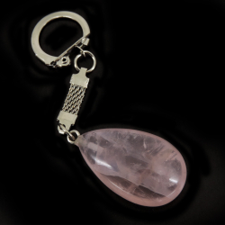 Брелок розовый кварц