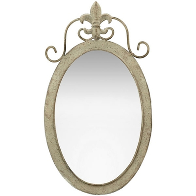 Зеркало овальное "Флёр де лиз" 24,5x2x43,5см Металл,стекло